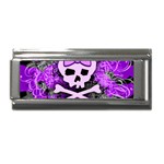 Purple Girly Skull Superlink Italian Charm (9mm)