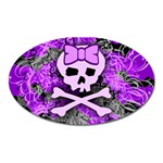 Purple Girly Skull Magnet (Oval)