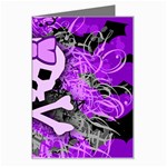 Purple Girly Skull Greeting Card