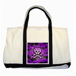 Purple Girly Skull Two Tone Tote Bag