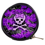 Purple Girly Skull Mini Makeup Bag