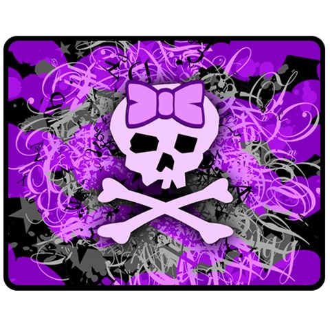 Purple Girly Skull Fleece Blanket (Medium) from ArtsNow.com 60 x50  Blanket Front