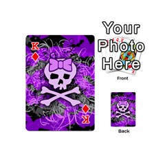 King Purple Girly Skull Playing Cards 54 Designs (Mini) from ArtsNow.com Front - DiamondK