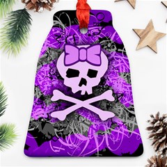Purple Girly Skull Bell Ornament (Two Sides) from ArtsNow.com Back