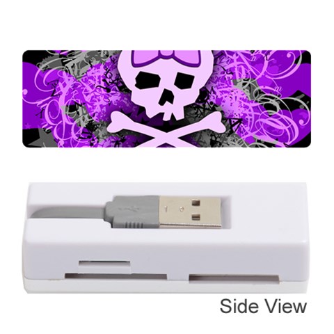 Purple Girly Skull Memory Card Reader (Stick) from ArtsNow.com Front