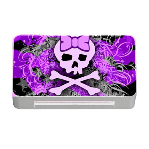 Purple Girly Skull Memory Card Reader with CF from ArtsNow.com Front