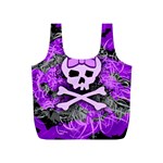 Purple Girly Skull Full Print Recycle Bag (S)