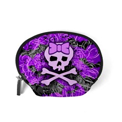 Purple Girly Skull Accessory Pouch (Small) from ArtsNow.com Back