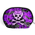 Purple Girly Skull Accessory Pouch (Medium)