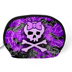 Purple Girly Skull Accessory Pouch (Medium) from ArtsNow.com Back