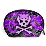 Purple Girly Skull Accessory Pouch (Large)