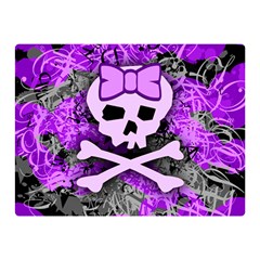 Purple Girly Skull Double Sided Flano Blanket (Mini) from ArtsNow.com 35 x27  Blanket Back