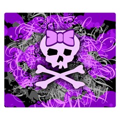 Purple Girly Skull Double Sided Flano Blanket (Small) from ArtsNow.com 50 x40  Blanket Back