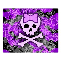 Purple Girly Skull Double Sided Flano Blanket (Large) from ArtsNow.com 80 x60  Blanket Front