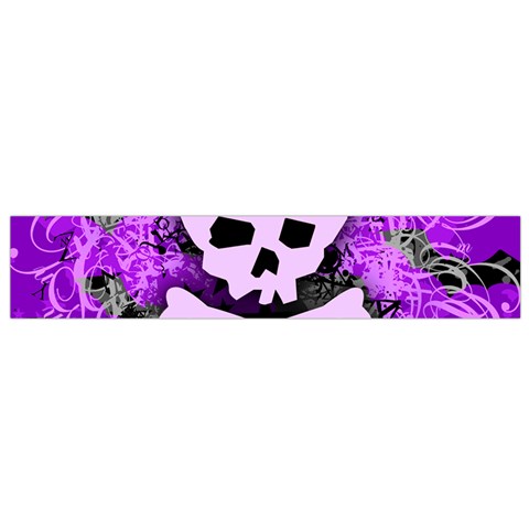 Purple Girly Skull Small Flano Scarf from ArtsNow.com Front