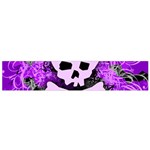 Purple Girly Skull Small Flano Scarf