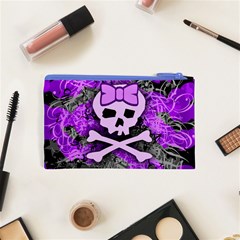 Purple Girly Skull Cosmetic Bag (XS) from ArtsNow.com Back