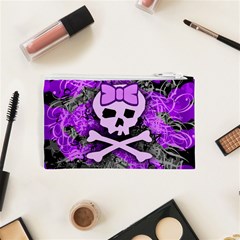 Purple Girly Skull Cosmetic Bag (XS) from ArtsNow.com Back