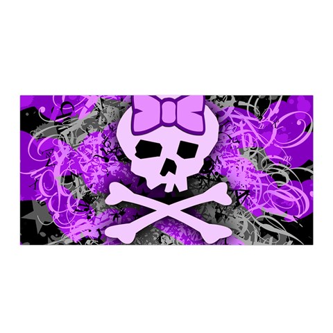 Purple Girly Skull Satin Wrap from ArtsNow.com Front