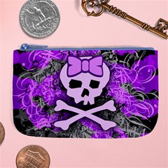 Purple Girly Skull Large Coin Purse from ArtsNow.com Front