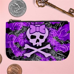 Purple Girly Skull Large Coin Purse from ArtsNow.com Front