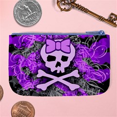 Purple Girly Skull Large Coin Purse from ArtsNow.com Back