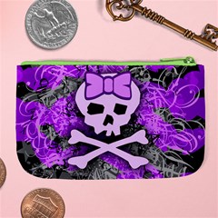 Purple Girly Skull Large Coin Purse from ArtsNow.com Back
