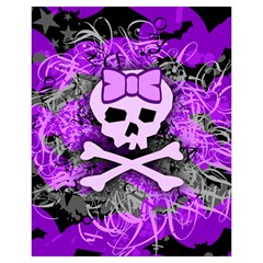 Purple Girly Skull Drawstring Pouch (XL) from ArtsNow.com Back