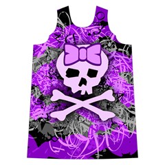 Purple Girly Skull Shoulder Cutout Velvet One Piece from ArtsNow.com Front