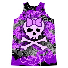 Purple Girly Skull Shoulder Cutout Velvet One Piece from ArtsNow.com Back