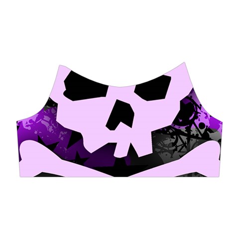 Purple Girly Skull Shoulder Cutout Velvet One Piece from ArtsNow.com Left Sleeve