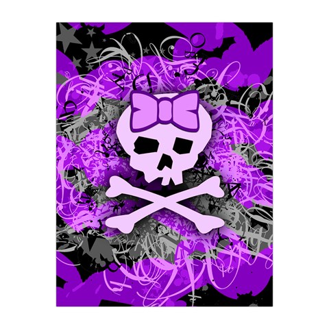 Purple Girly Skull Medium Tapestry from ArtsNow.com Front