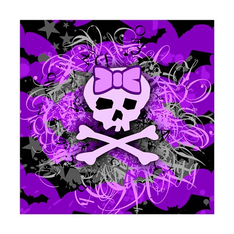 Purple Girly Skull Square Tapestry (Large) from ArtsNow.com Front