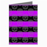 Purple Goth Skulls  Greeting Card