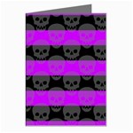 Purple Goth Skulls  Greeting Cards (Pkg of 8)