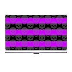 Purple Goth Skulls  Business Card Holder