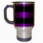 Purple Goth Skulls  Travel Mug (Silver Gray)