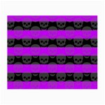 Purple Goth Skulls  Small Glasses Cloth