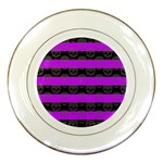 Purple Goth Skulls  Porcelain Plate