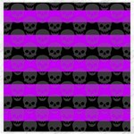 Purple Goth Skulls  Canvas 12  x 12 