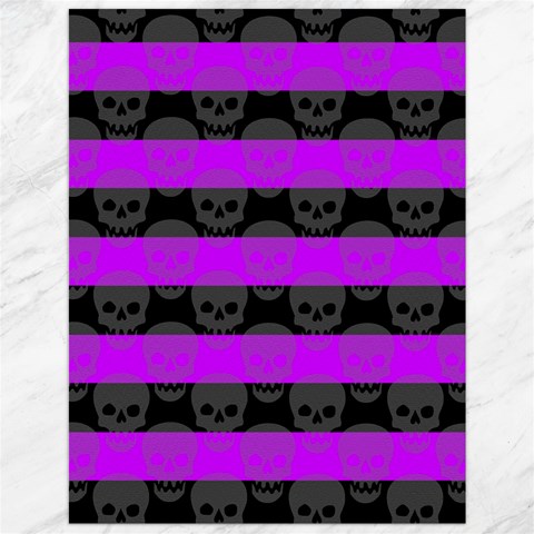 Purple Goth Skulls  Canvas 12  x 16  from ArtsNow.com 11.86 x15.41  Canvas - 1
