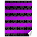 Purple Goth Skulls  Canvas 12  x 16 