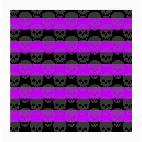 Purple Goth Skulls  Medium Glasses Cloth (2 Sides) from ArtsNow.com Front