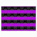 Purple Goth Skulls  Large Glasses Cloth (2 Sides)