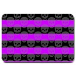 Purple Goth Skulls  Large Doormat