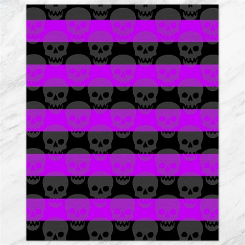 Purple Goth Skulls  Canvas 11  x 14  from ArtsNow.com 10.95 x13.48  Canvas - 1