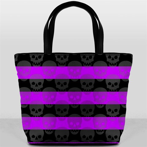 Purple Goth Skulls  Bucket Bag from ArtsNow.com Front