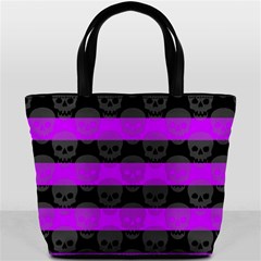 Purple Goth Skulls  Bucket Bag from ArtsNow.com Front