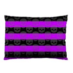 Purple Goth Skulls  Pillow Case