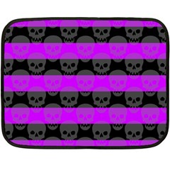 Purple Goth Skulls  Double Sided Fleece Blanket (Mini) from ArtsNow.com 35 x27  Blanket Front